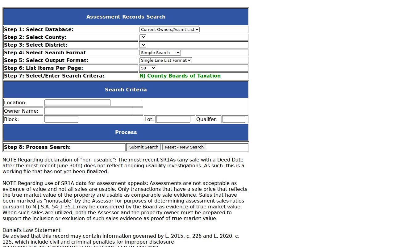 Hackensack residents directory Bergen County property assessment search