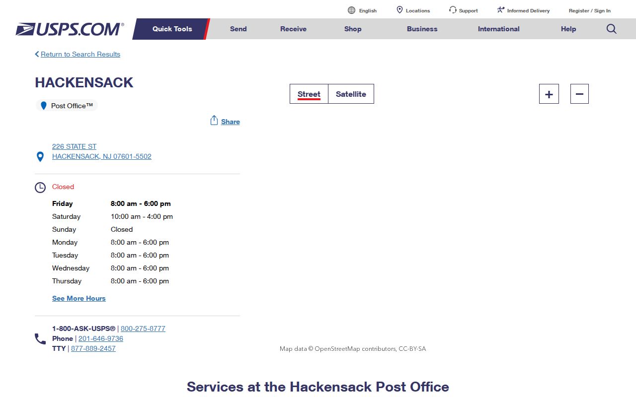 Hackensack ZIP code USPS Hackensack Post Office
